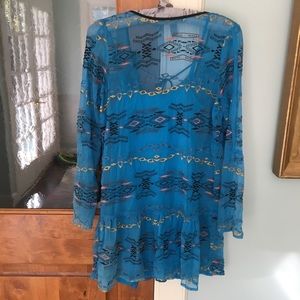 Anthropologie hand Embroidered dress